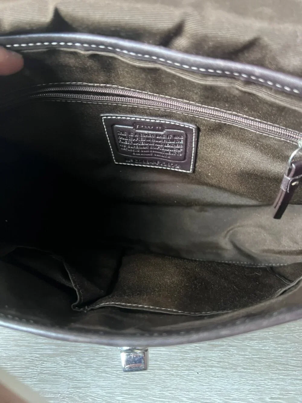 VINTAGE Y2K COACH Brown Hampton Signature Flap Shoulder Bag F13972